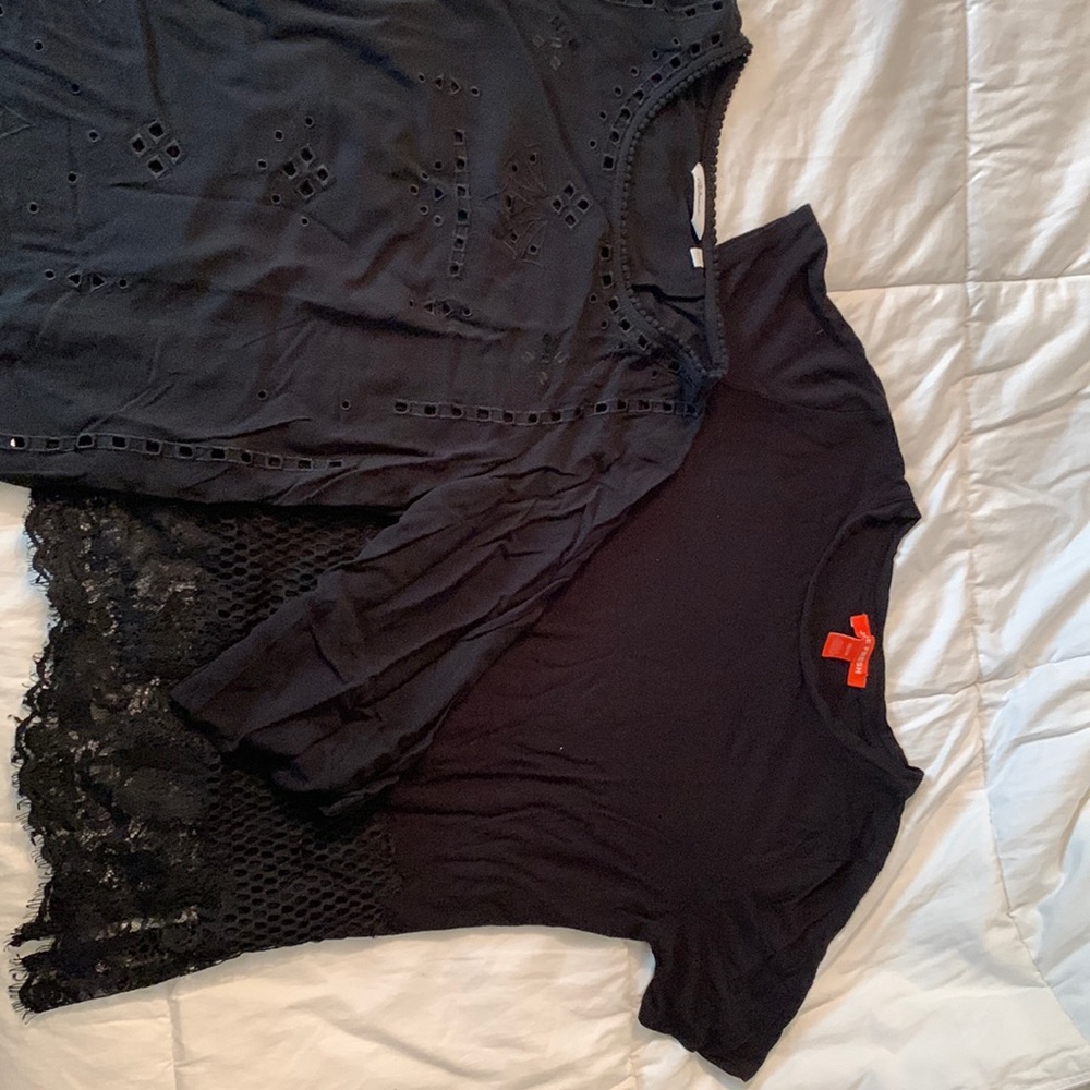 2 black shirts
